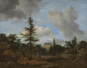 Maison de campagne dans un parc - Jacob van Ruisdael