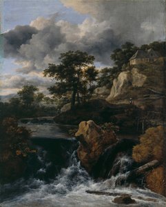 Paysage vallonné avec une cascade