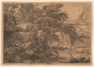 Le Cottage au Toit de Chaume sur la Colline - Jacob van Ruisdael
