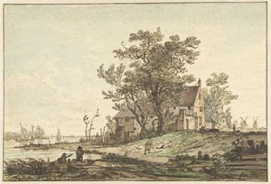 Vieille ferme au bord d
