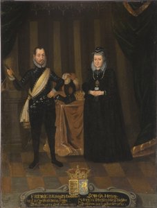Le roi Frédéric II de Danemark et Norvège et Sophie de Mecklembourg Gustrow - Jacob van der (fl.1610 29) Doordt