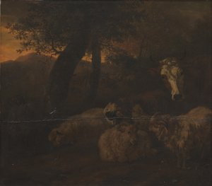 Troupeau de moutons dans un bois - Jacob van der Does d.Æ.