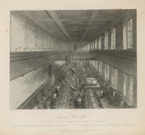 Salle des facteurs arrangée pour l