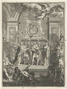 Marie Stuart remet le bâton de commandement à Guillaume III - Jacobus Baptist