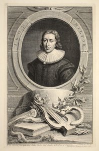Portrait de John Milton, illustration de 