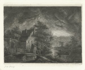 Paysage au clair de lune