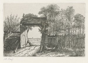 Porte de ferme ouverte