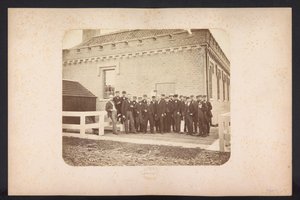 Photo de groupe des ouvriers, 1867-1869 (Assèchement des lacs à Schieland) - Jacobus van Gorkom jr.
