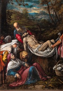 Enterrement du corps du Christ, détail - Jacopo (1510 92) Bassano