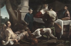 Lazare et le riche, vers 1550