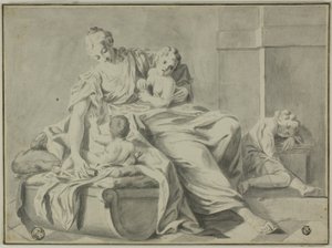 Mère et trois enfants - Jacopo Amigoni