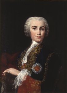 Portrait de Carlo Broschi dit Farinelli, chanteur contralto et soprano, castrat italien