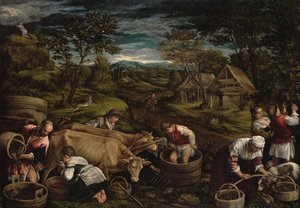 Moisson, (Moïse reçoit les Dix Commandements), 1576 - Jacopo Bassano