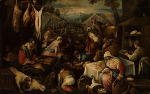 Scène de marché - Jacopo Bassano