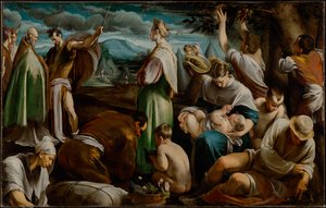 Le miracle des cailles - Jacopo Bassano