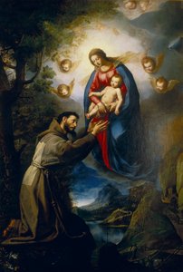 Apparition de la Vierge à Saint François - Jacopo Ligozzi