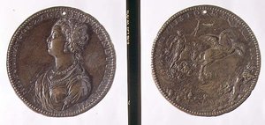 Médaille portrait, avers représentant Hippolyte Gonzaga, revers représentant peut-être Junon sur son char - Jacopo Nizzola da Trezzo