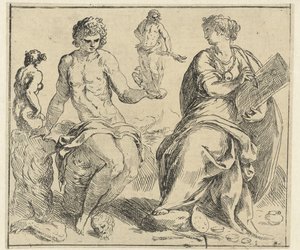 Personnifications de la sculpture et de la peinture - Jacopo Palma (il Giovane)