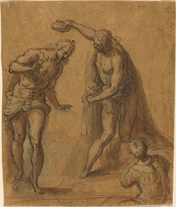 Esquisse pour un Baptême du Christ - Jacopo Palma il Giovane