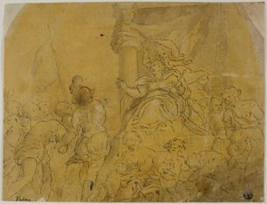 Étude pour Venise, couronnée par la victoire, recevant ses peuples sujets - Jacopo Palma il Giovane