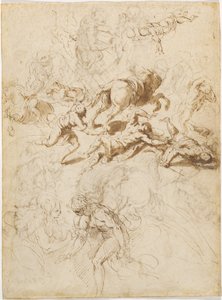 La conversion de Saint Paul ; Adam et Ève - Jacopo Palma il Giovane
