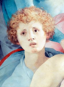 Visage de jeune homme, détail de La Déposition, par Jacopo da Pontormo (1494-1557) - Jacopo Pontormo