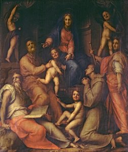 La Sainte Famille avec des saints - Jacopo Pontormo