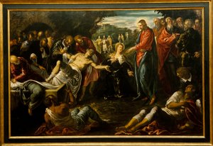 La Résurrection de Lazare - Jacopo Robusti (studio of) Tintoretto