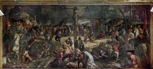 Crucifixion (huile sur toile) - Jacopo Robusti Tintoretto