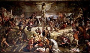 Crucifixion par Tintoretto (Jacopo Robusti), 1565, Venise, Scuola di San Rocco