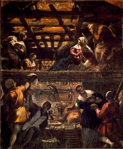 Dipinti per la sala grande della Scuola di San Rocco (pareti): Adorazione dei pastori - Jacopo Robusti Tintoretto