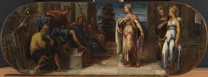 Esther et Assuérus ou Salomon et la Reine de Saba, 1545 - Jacopo Robusti Tintoretto