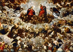 Paradis ... (peinture sur toile) - Jacopo Robusti Tintoretto