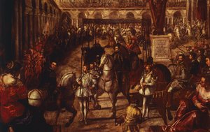 Philippe II reçu par Francesco Gonzaga à Mantoue - Jacopo Robusti Tintoretto