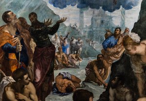 Saint Augustin guérit le boiteux (détail) - Jacopo Robusti Tintoretto