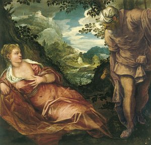 La rencontre de Juda et Tamar - Jacopo Robusti Tintoretto