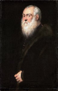 Allemand : Bildnis eines weißbärtigen Mannes Portrait du roi Sigismond II Auguste (1520-1572) - Jacopo Tintoretto