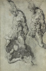 Deux études sur Samson tuant les Philistins - Jacopo Tintoretto