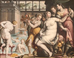 Bethsabée au bain, 1573-1574 - Jacopo Zucchi