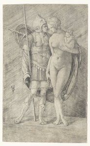 Mars en armure et Vénus nue avec Cupidon