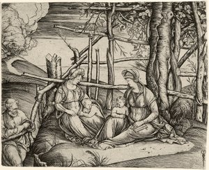 La Sainte Famille avec sainte Élisabeth et le jeune Jean - Jacopo de Barbari