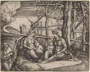 Sainte Famille avec Sainte Élisabeth et le petit Saint Jean-Baptiste - Jacopo de Barbari