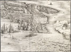 Vue de Venise [bloc inférieur droit], 1500 - Jacopo de Barbari