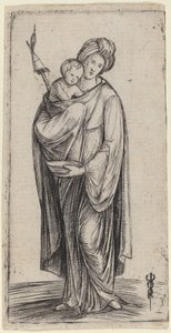Femme et enfant avec quenouille - Jacopo de