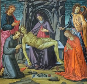 La déposition et les saints