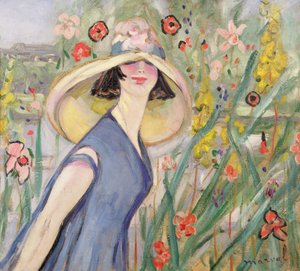 Femme au chapeau rond