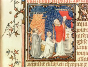 Jean de France (1340-1416) duc de Berry priant avant l