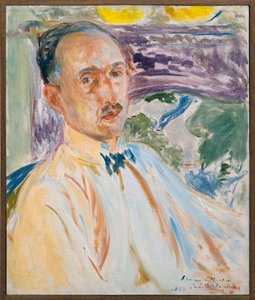 Étude pour le portrait de François Mauriac (1885-1970), écrivain français, peinture de Jacques Émile Blanche (1861-1942) exécutée en 1923. Photographie, KIM Youngtae, Rouen, Musée des Beaux-Arts de Rouen. - Jacques Emile Blanche