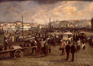 La Vente de Poissons - Jacques Emile Blanche