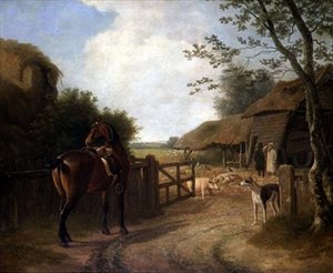 Daniel Beale à sa ferme à Edmonton avec son cheval préféré - Jacques Laurent Agasse